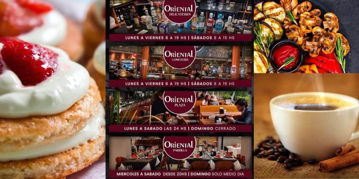 Confitería Oriental Delicatessen y Parrilla. Consulta todo lo que este grupo tiene para ofrecerte. Sabores unicos!!