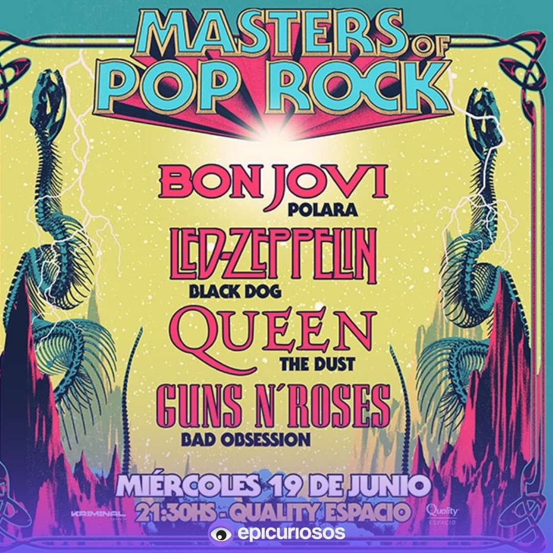 Revive la magia del rock con el festival tributo en Quality Espacio el 19 de junio. Cuatro bandas en una noche para viajar al pasado con lo mejor del rock